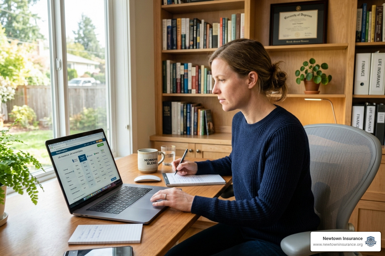 Person using a laptop to compare life insurance rates in a home office setting - how to get a personalized quote for life Person using a laptop to compare life insurance rates in a home office setting - how to get a personalized quote for life