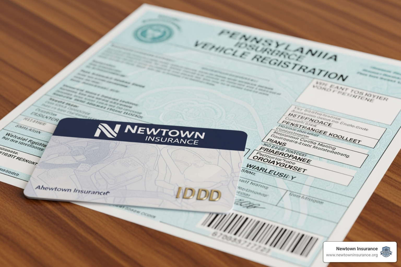 Pennsylvania insurance card and registration paperwork Pennsylvania insurance card and registration paperwork