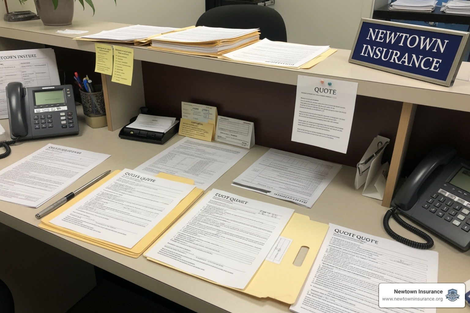 insurance office service desk and quote paperwork insurance office service desk and quote paperwork