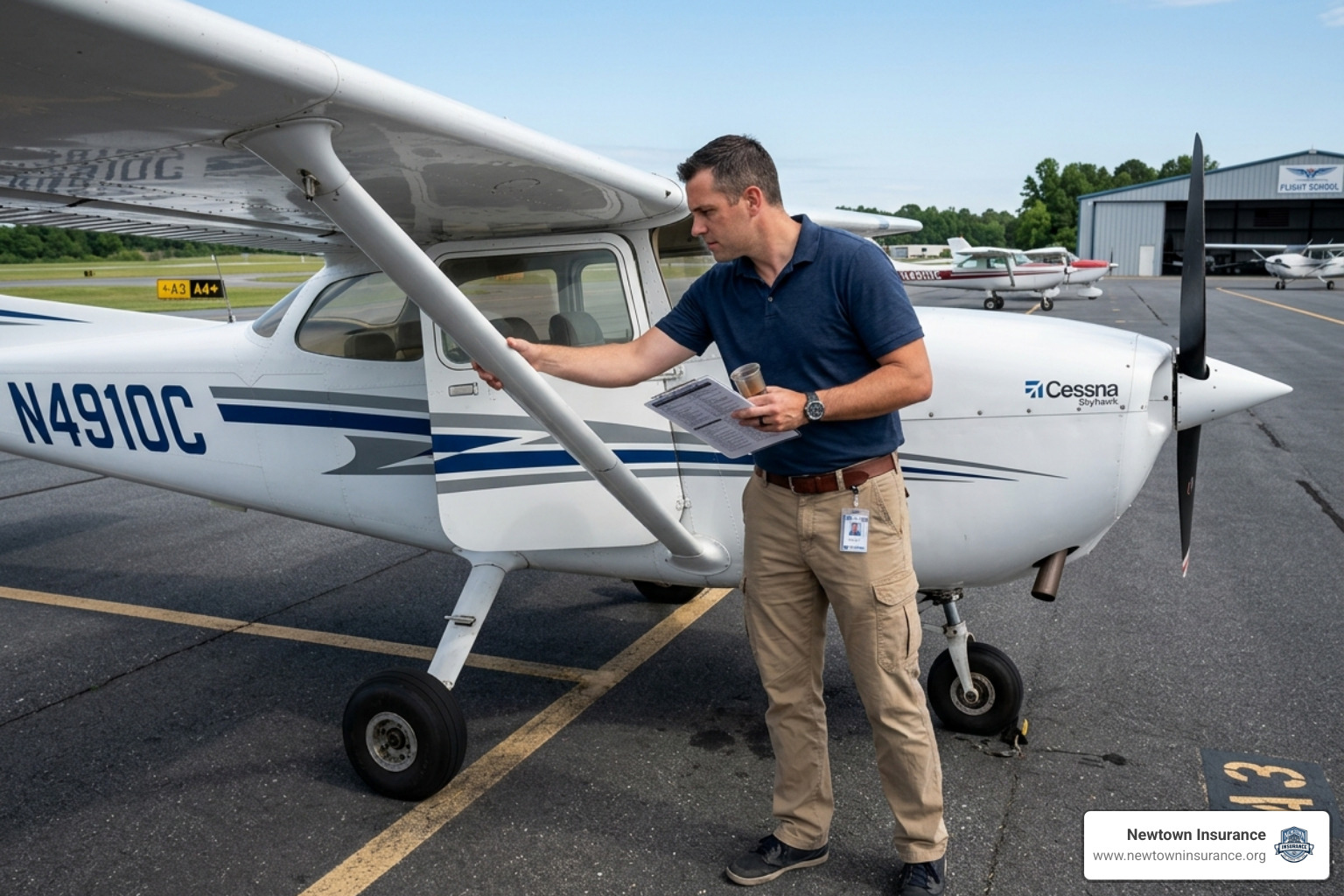 aviation renters insurance pilot pre-flight inspection rental Cessna - best aviation renters insurance