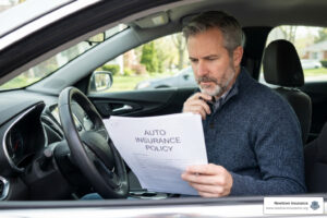 driver reviewing car insurance policy