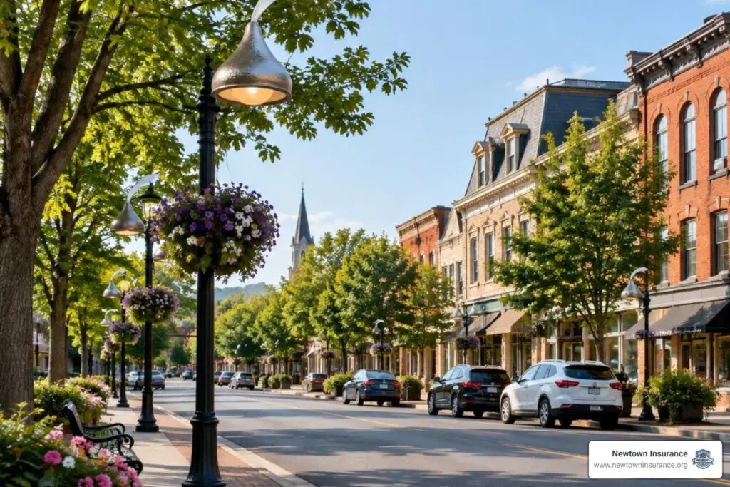 downtown Hershey Pennsylvania Kiss streetlights